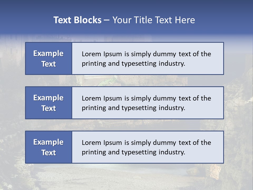 A Large Body Of Water Next To A Rocky Cliff PowerPoint Template