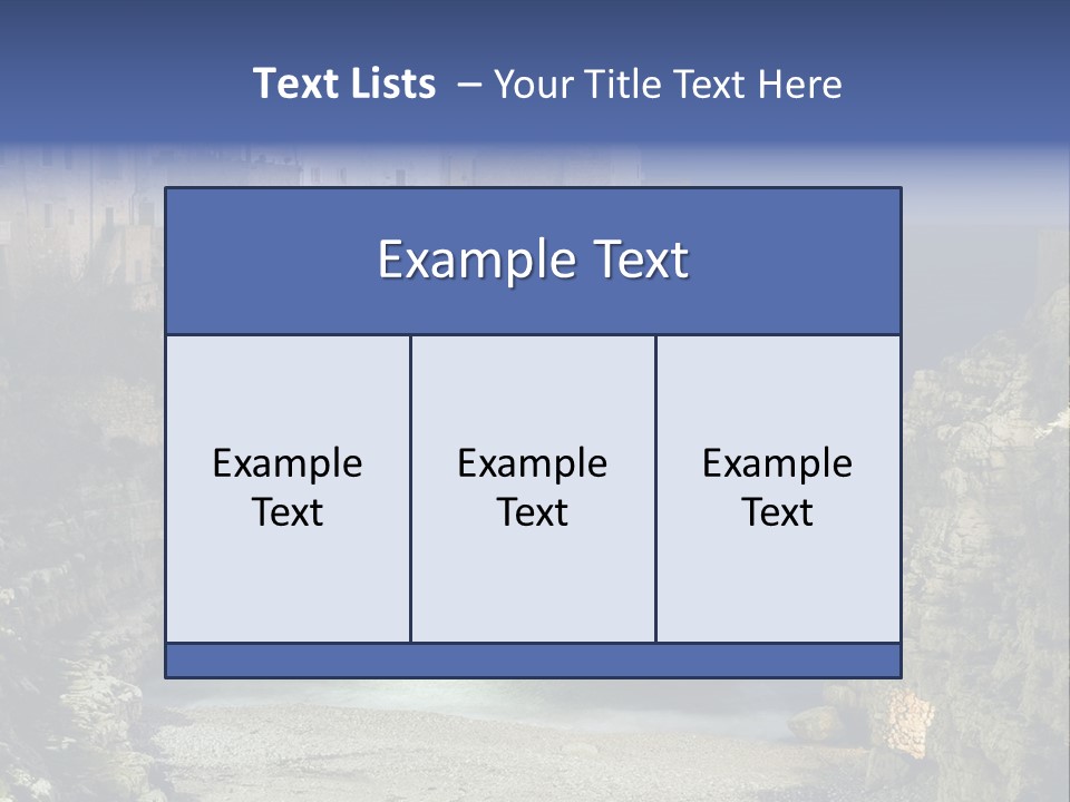 A Large Body Of Water Next To A Rocky Cliff PowerPoint Template