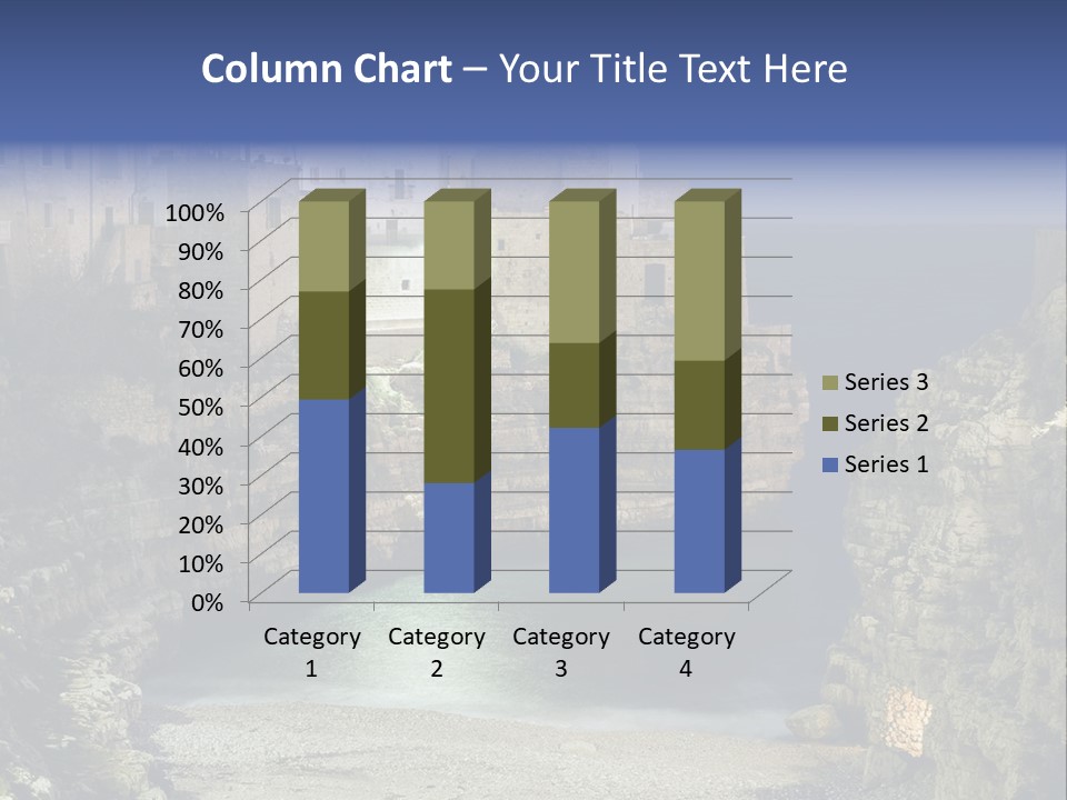 A Large Body Of Water Next To A Rocky Cliff PowerPoint Template