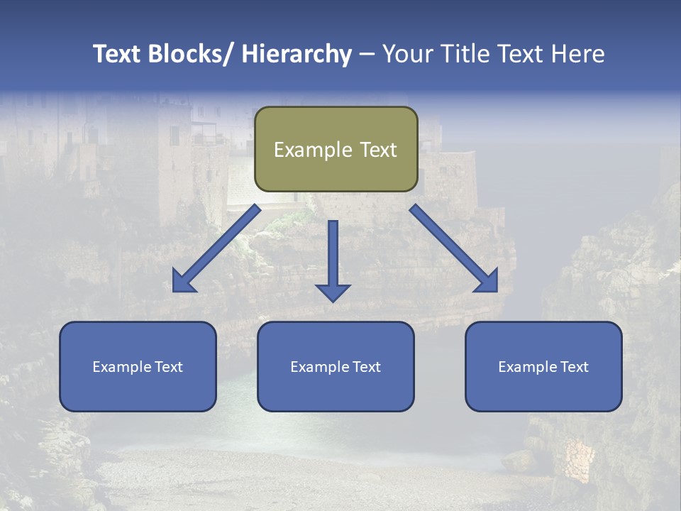 A Large Body Of Water Next To A Rocky Cliff PowerPoint Template