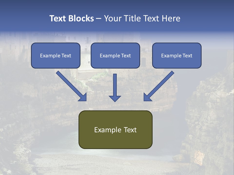 A Large Body Of Water Next To A Rocky Cliff PowerPoint Template