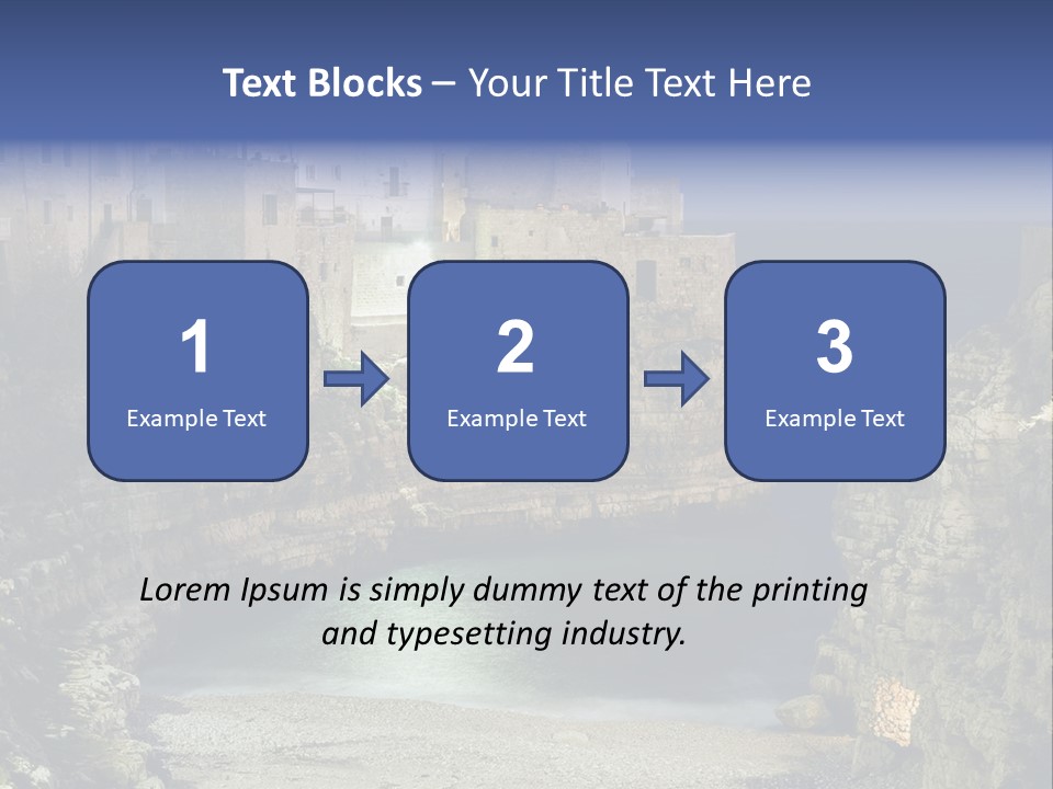 A Large Body Of Water Next To A Rocky Cliff PowerPoint Template