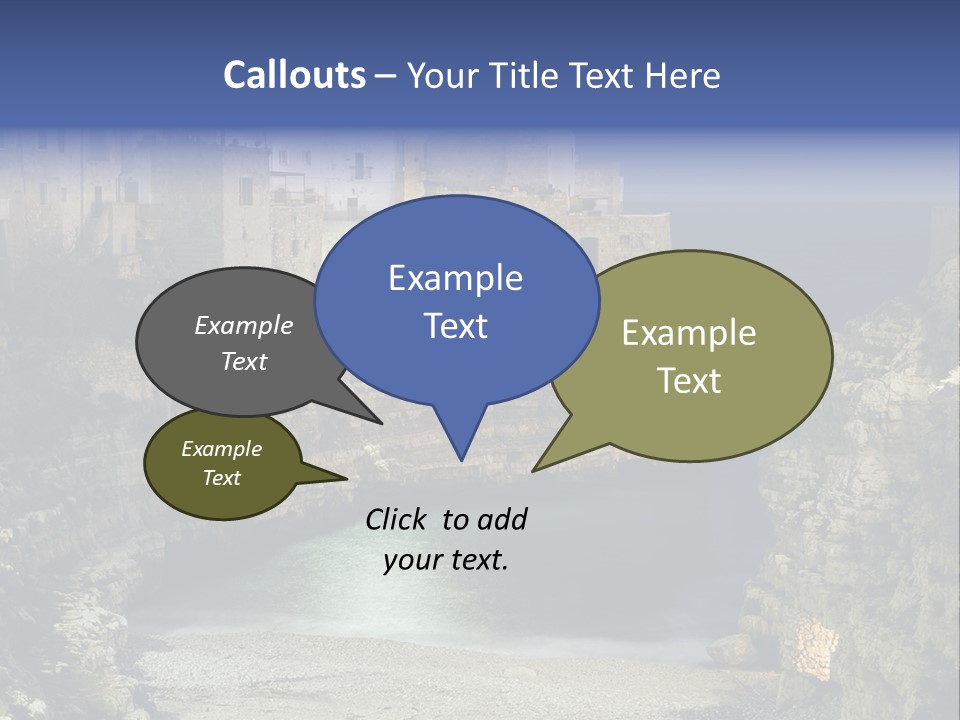 A Large Body Of Water Next To A Rocky Cliff PowerPoint Template