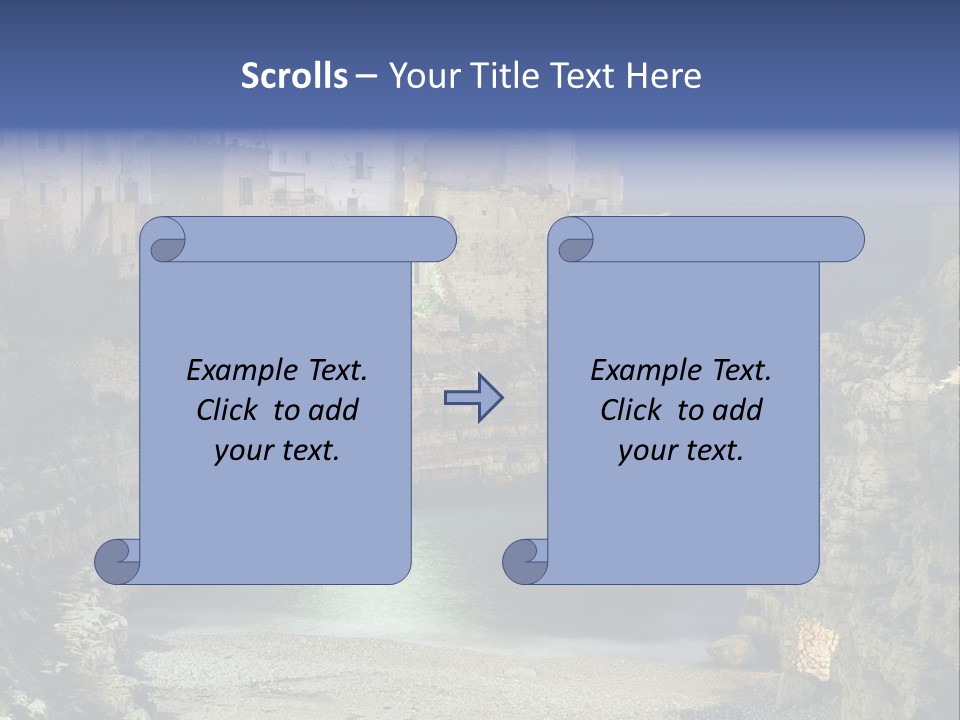 A Large Body Of Water Next To A Rocky Cliff PowerPoint Template