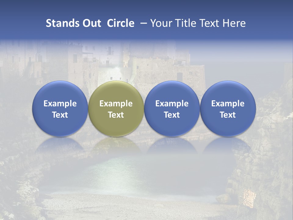 A Large Body Of Water Next To A Rocky Cliff PowerPoint Template