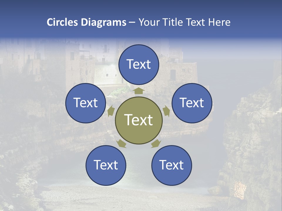 A Large Body Of Water Next To A Rocky Cliff PowerPoint Template