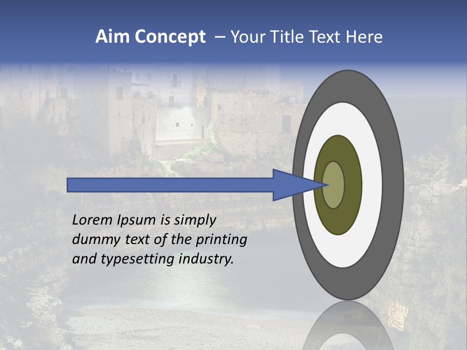 A Large Body Of Water Next To A Rocky Cliff PowerPoint Template