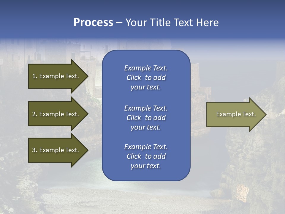 A Large Body Of Water Next To A Rocky Cliff PowerPoint Template