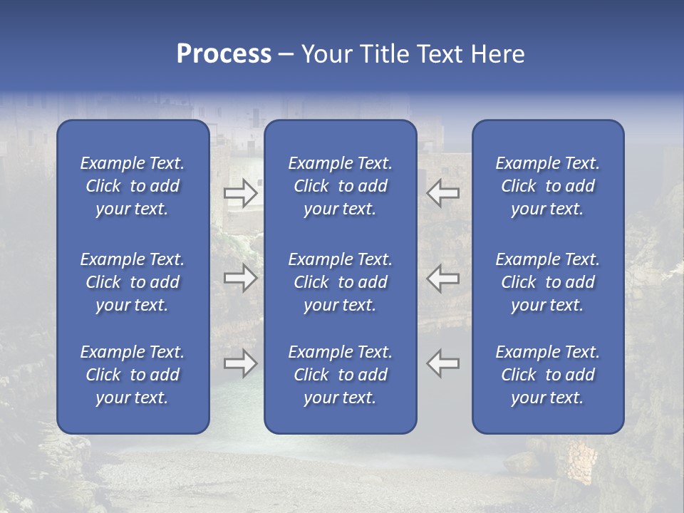 A Large Body Of Water Next To A Rocky Cliff PowerPoint Template