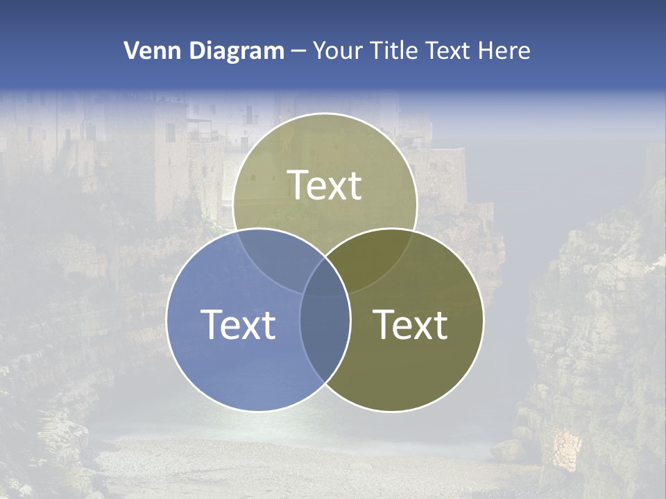 A Large Body Of Water Next To A Rocky Cliff PowerPoint Template