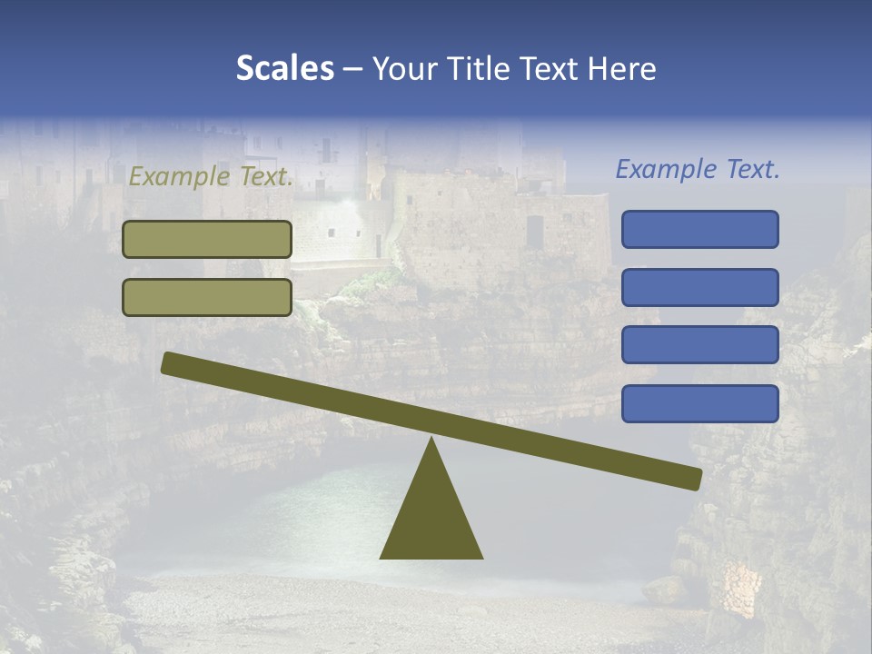 A Large Body Of Water Next To A Rocky Cliff PowerPoint Template