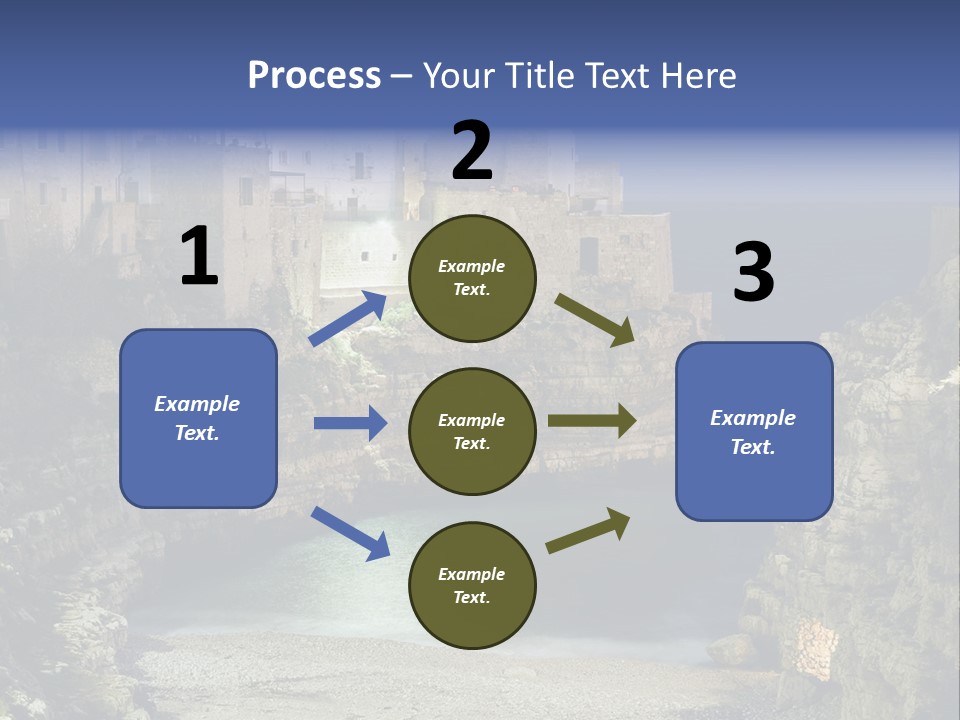 A Large Body Of Water Next To A Rocky Cliff PowerPoint Template