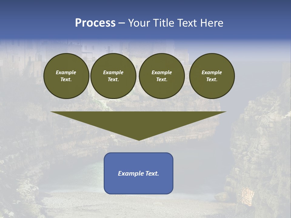 A Large Body Of Water Next To A Rocky Cliff PowerPoint Template