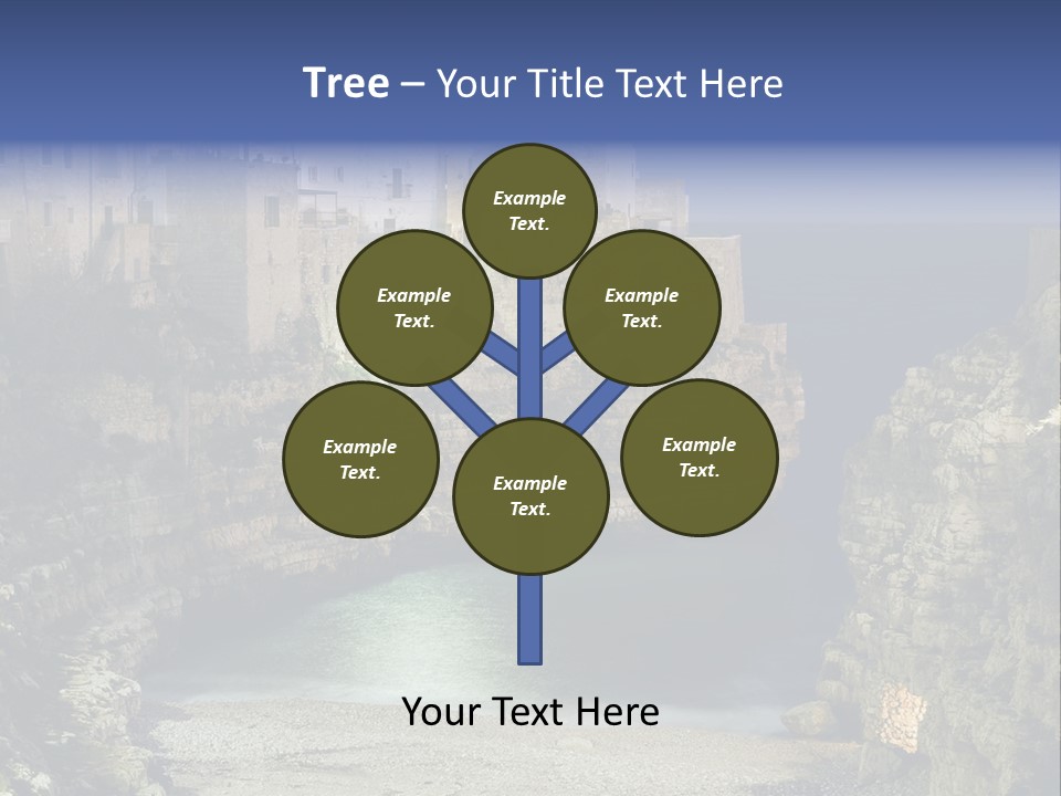 A Large Body Of Water Next To A Rocky Cliff PowerPoint Template