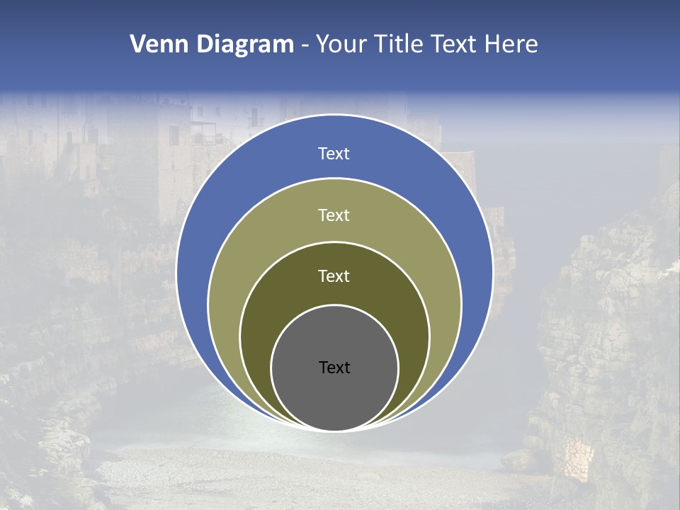 A Large Body Of Water Next To A Rocky Cliff PowerPoint Template