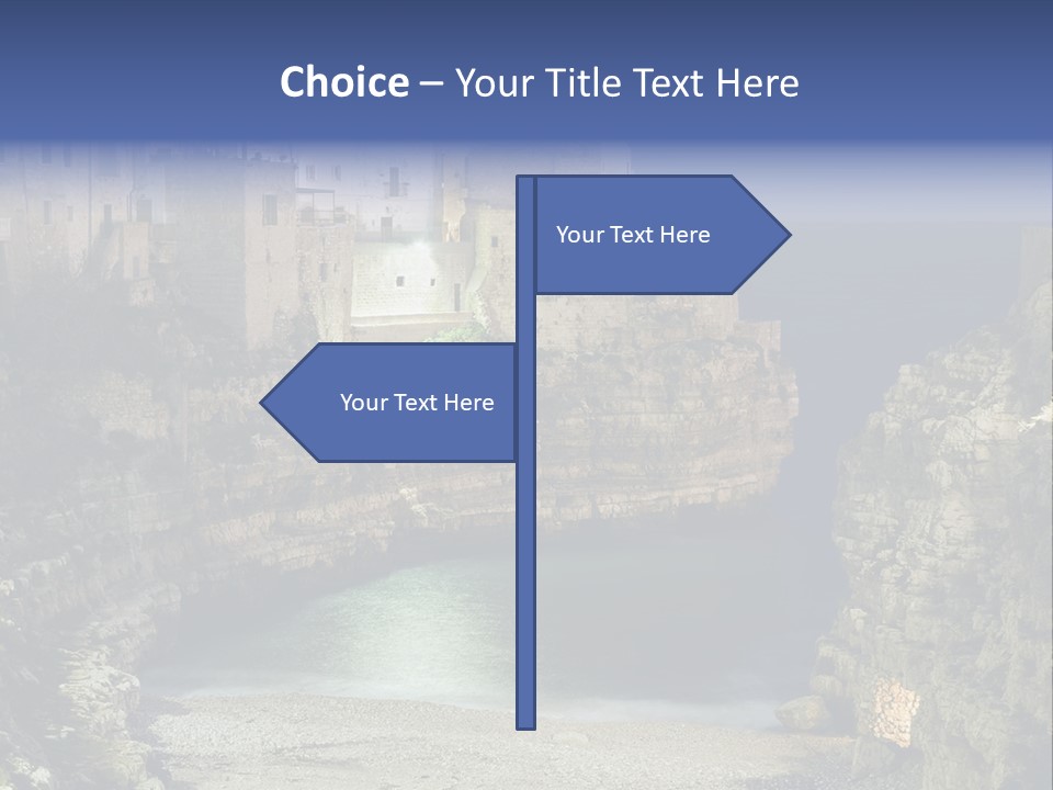 A Large Body Of Water Next To A Rocky Cliff PowerPoint Template