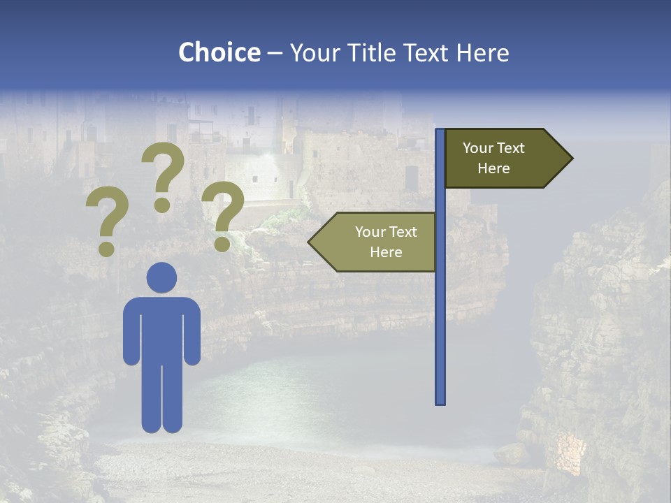 A Large Body Of Water Next To A Rocky Cliff PowerPoint Template