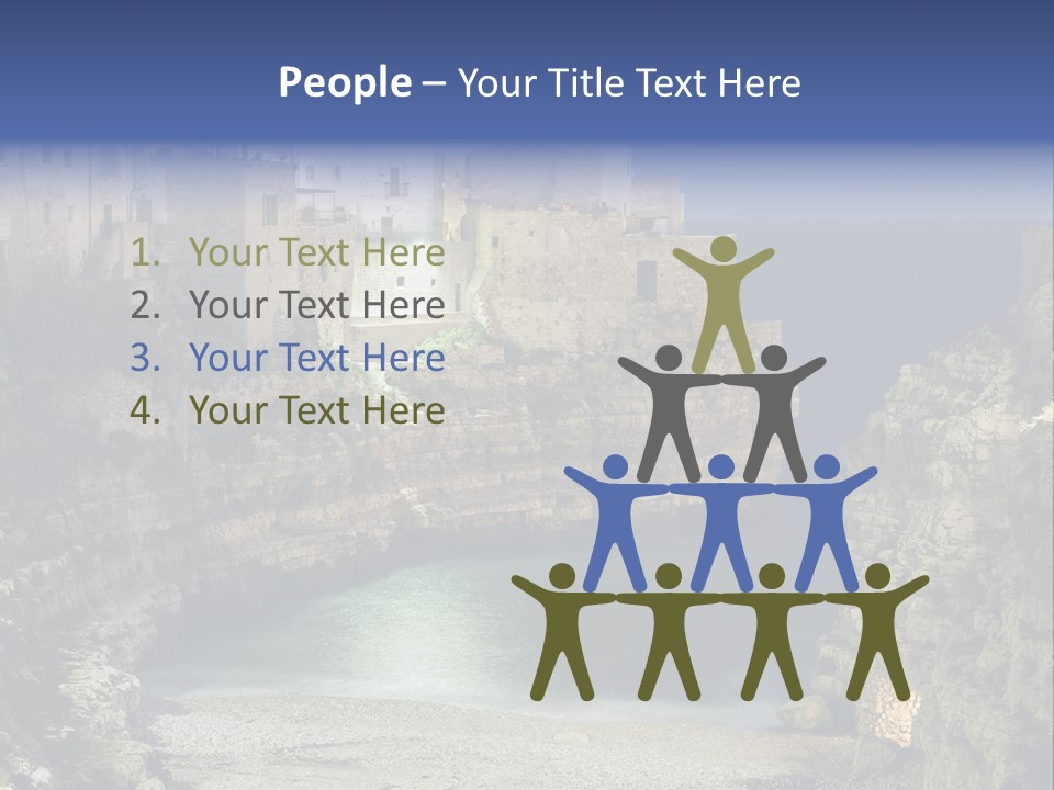 A Large Body Of Water Next To A Rocky Cliff PowerPoint Template