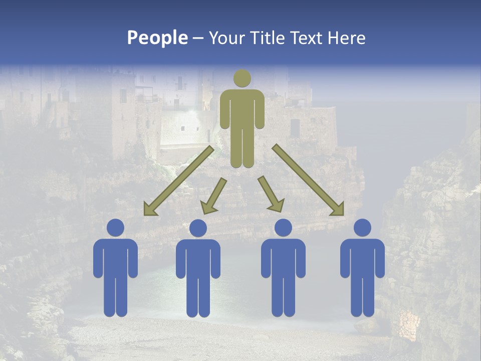 A Large Body Of Water Next To A Rocky Cliff PowerPoint Template