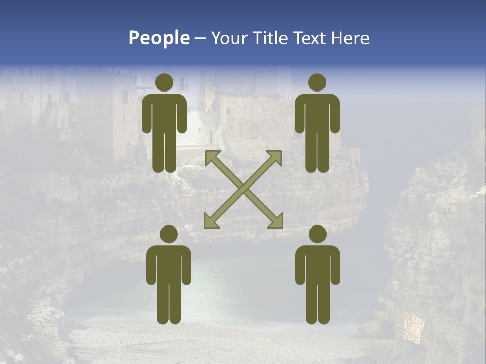 A Large Body Of Water Next To A Rocky Cliff PowerPoint Template