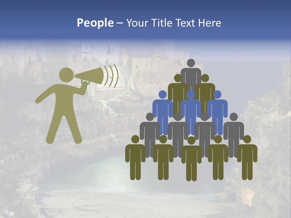 A Large Body Of Water Next To A Rocky Cliff PowerPoint Template