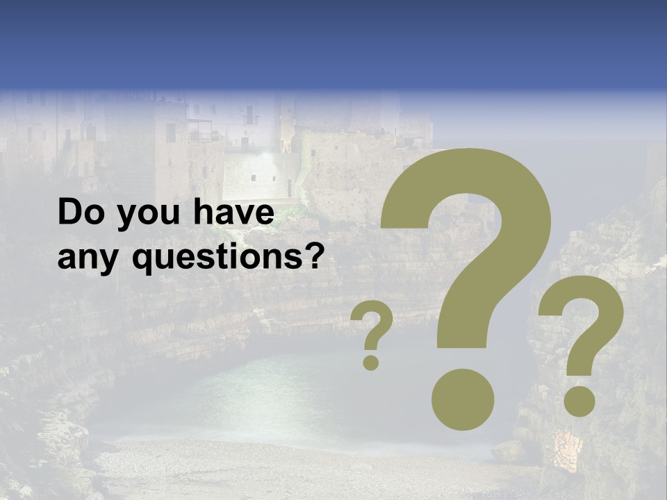 A Large Body Of Water Next To A Rocky Cliff PowerPoint Template