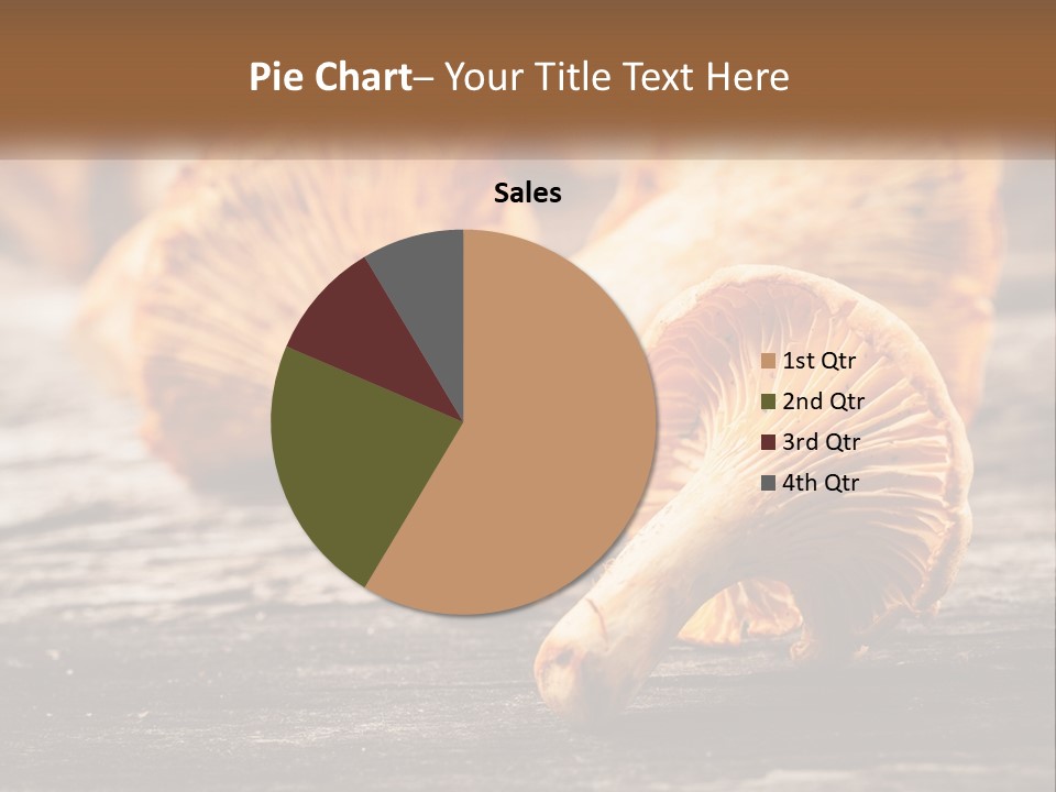 A Group Of Mushrooms Sitting On Top Of A Wooden Table PowerPoint Template