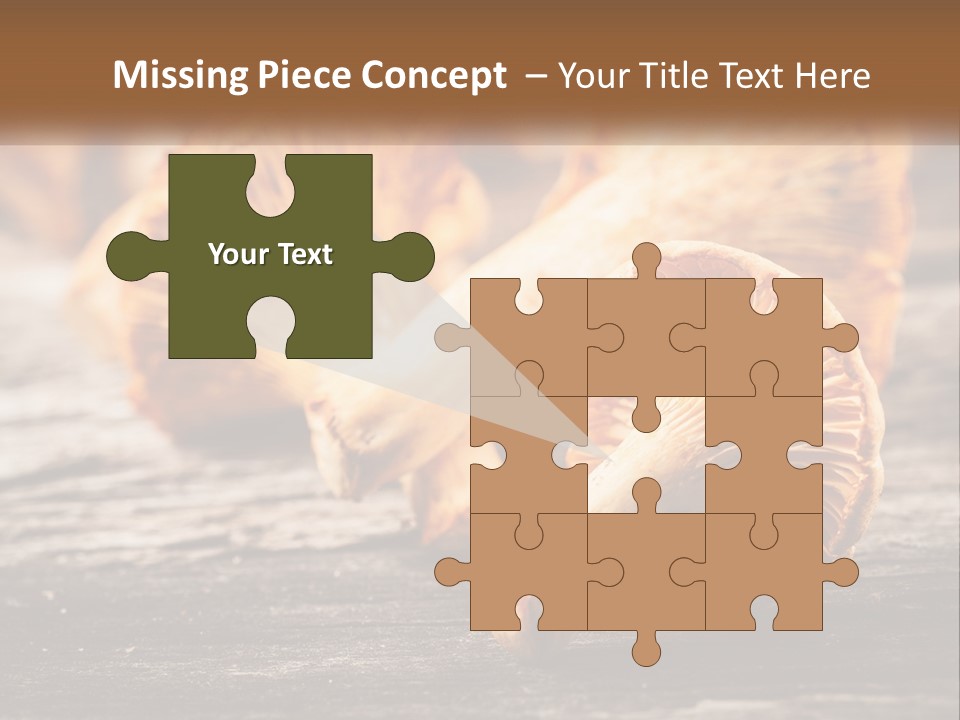 A Group Of Mushrooms Sitting On Top Of A Wooden Table PowerPoint Template