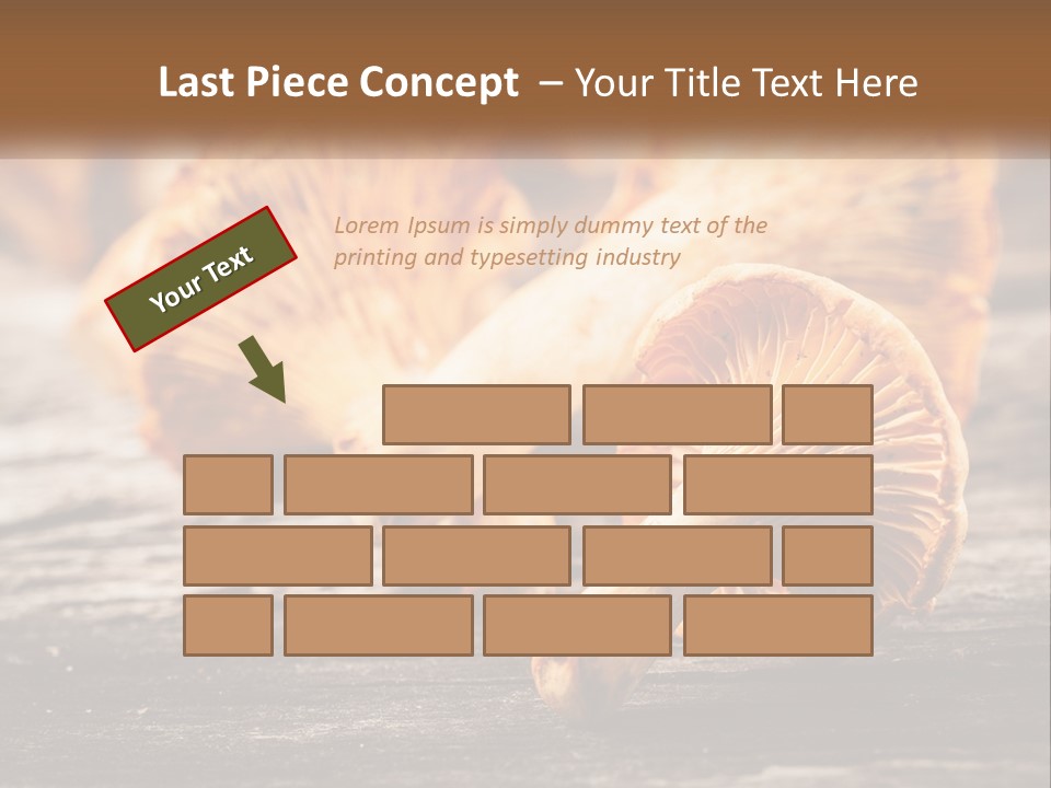 A Group Of Mushrooms Sitting On Top Of A Wooden Table PowerPoint Template