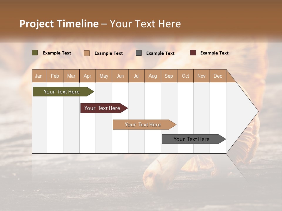 A Group Of Mushrooms Sitting On Top Of A Wooden Table PowerPoint Template