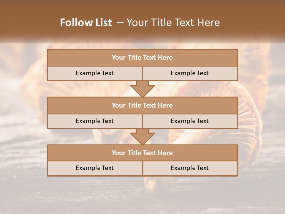 A Group Of Mushrooms Sitting On Top Of A Wooden Table PowerPoint Template