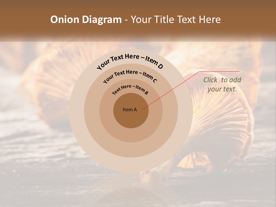 A Group Of Mushrooms Sitting On Top Of A Wooden Table PowerPoint Template