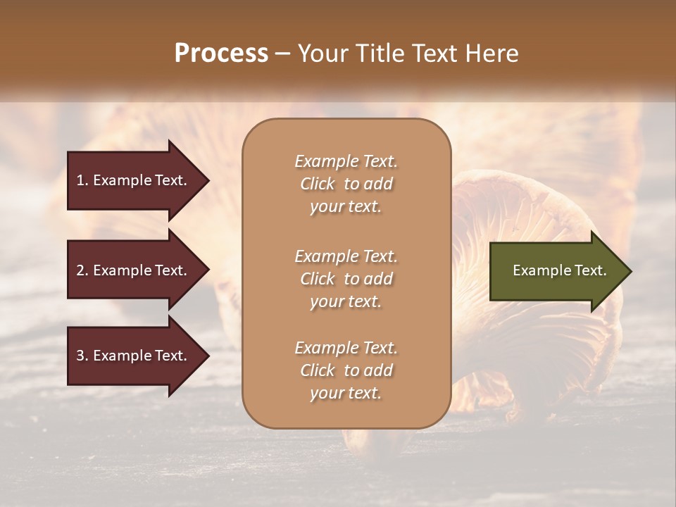A Group Of Mushrooms Sitting On Top Of A Wooden Table PowerPoint Template