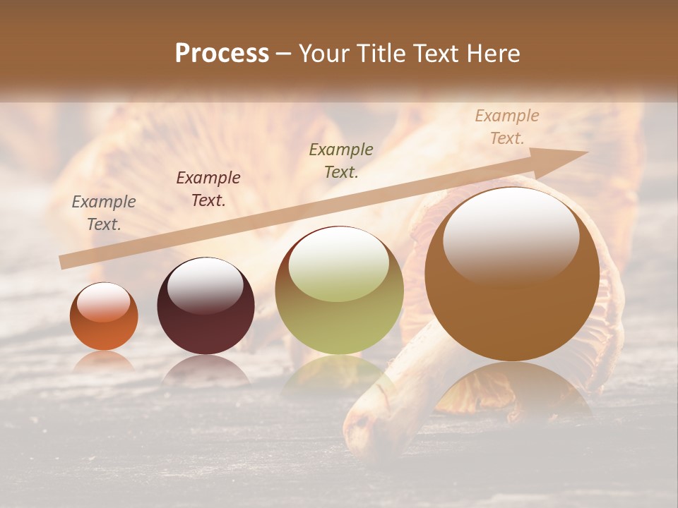 A Group Of Mushrooms Sitting On Top Of A Wooden Table PowerPoint Template