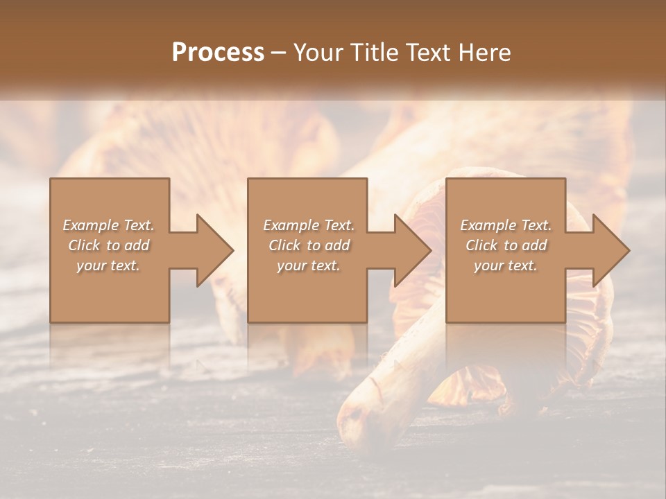 A Group Of Mushrooms Sitting On Top Of A Wooden Table PowerPoint Template