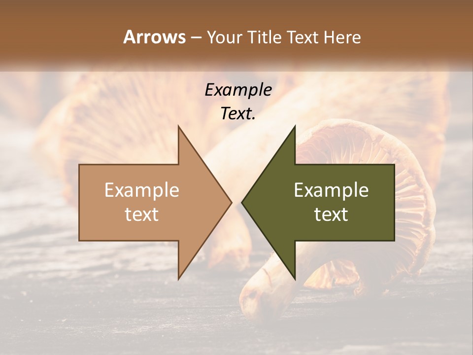 A Group Of Mushrooms Sitting On Top Of A Wooden Table PowerPoint Template