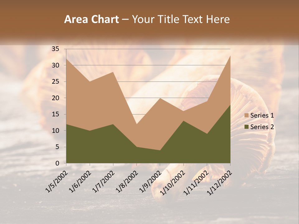 A Group Of Mushrooms Sitting On Top Of A Wooden Table PowerPoint Template