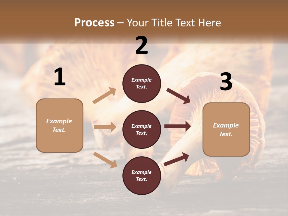 A Group Of Mushrooms Sitting On Top Of A Wooden Table PowerPoint Template