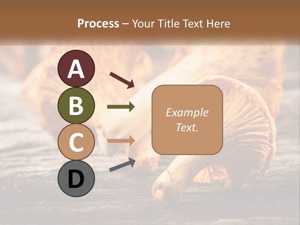A Group Of Mushrooms Sitting On Top Of A Wooden Table PowerPoint Template