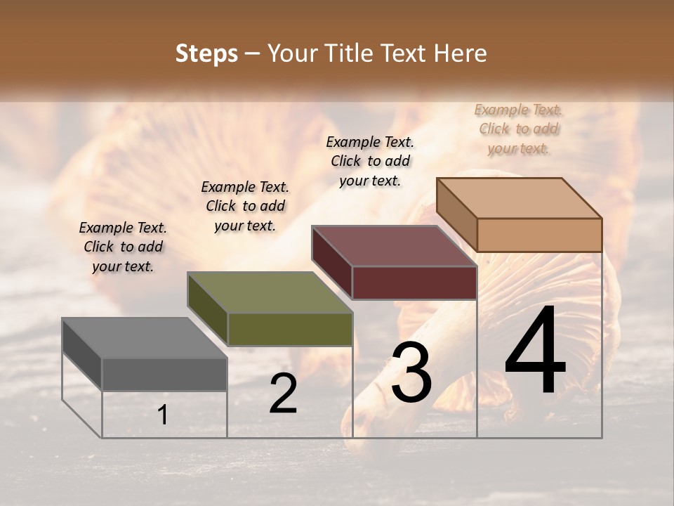 A Group Of Mushrooms Sitting On Top Of A Wooden Table PowerPoint Template