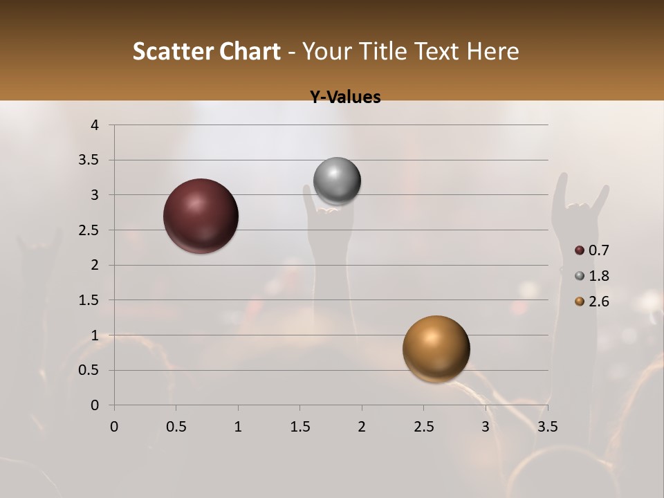 A Crowd Of People At A Concert Raising Their Hands PowerPoint Template