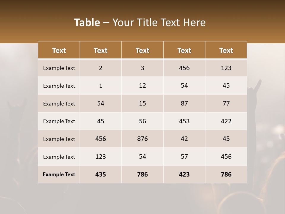 A Crowd Of People At A Concert Raising Their Hands PowerPoint Template