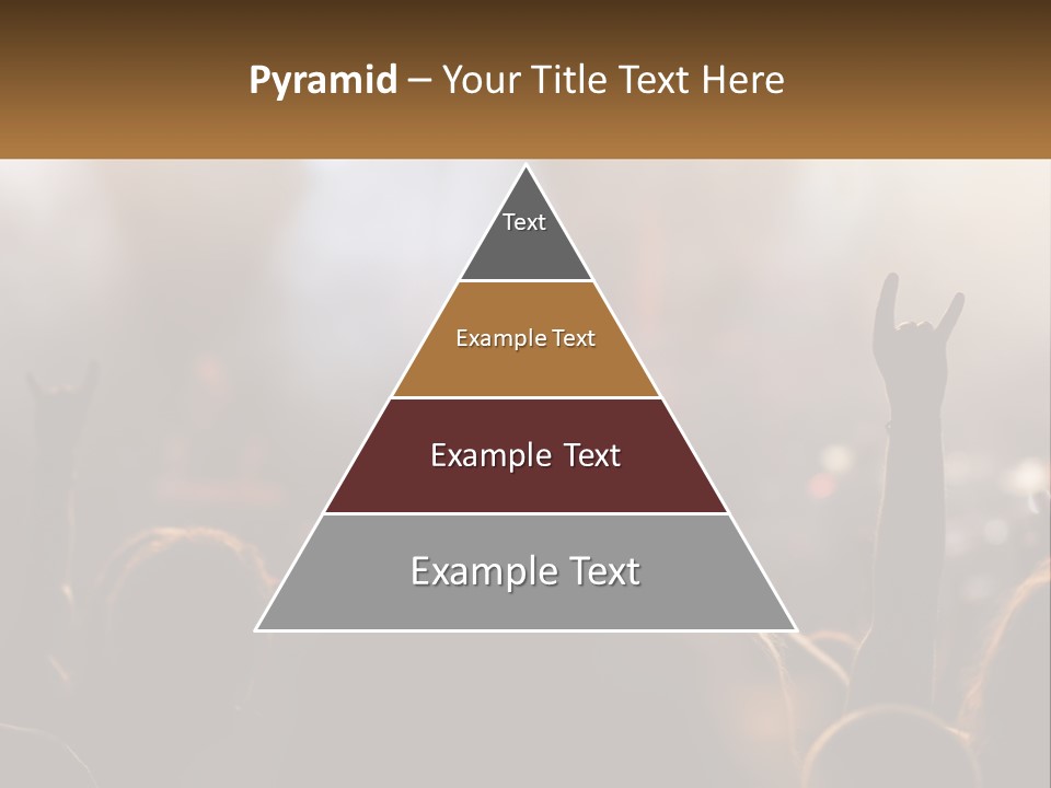 A Crowd Of People At A Concert Raising Their Hands PowerPoint Template