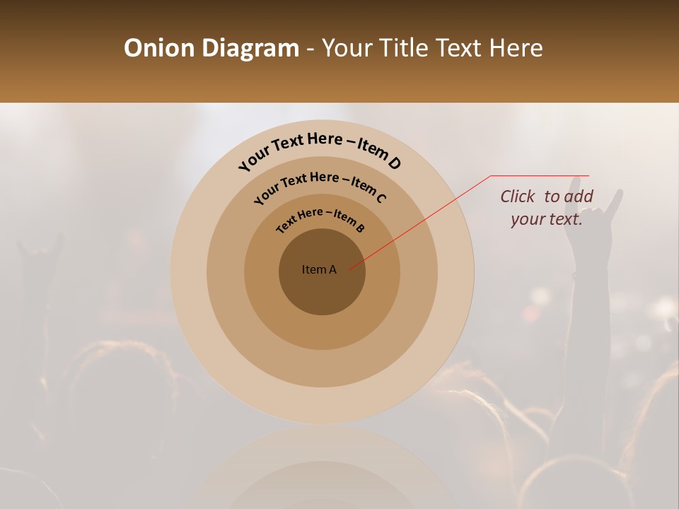 A Crowd Of People At A Concert Raising Their Hands PowerPoint Template