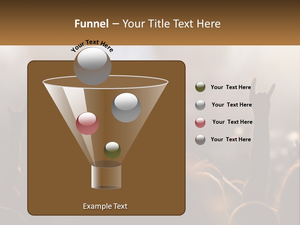 A Crowd Of People At A Concert Raising Their Hands PowerPoint Template
