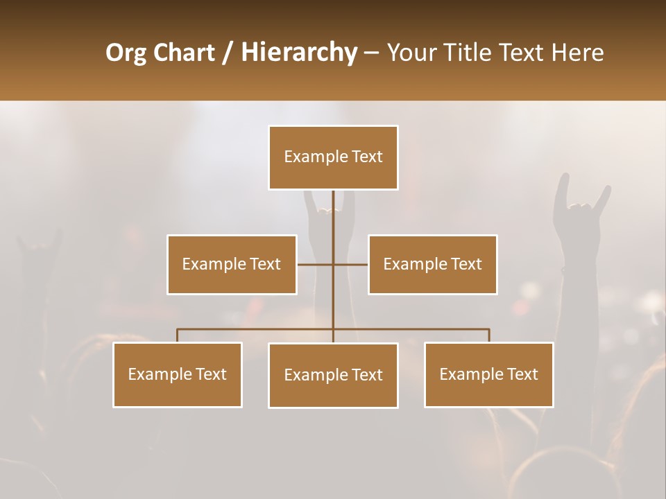 A Crowd Of People At A Concert Raising Their Hands PowerPoint Template
