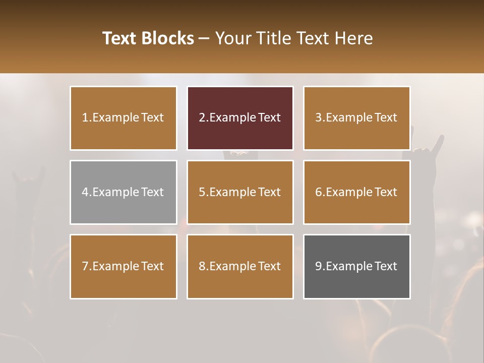 A Crowd Of People At A Concert Raising Their Hands PowerPoint Template