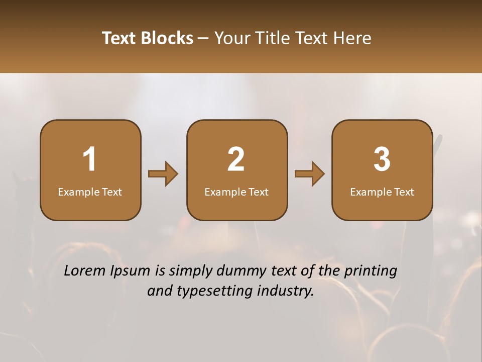 A Crowd Of People At A Concert Raising Their Hands PowerPoint Template