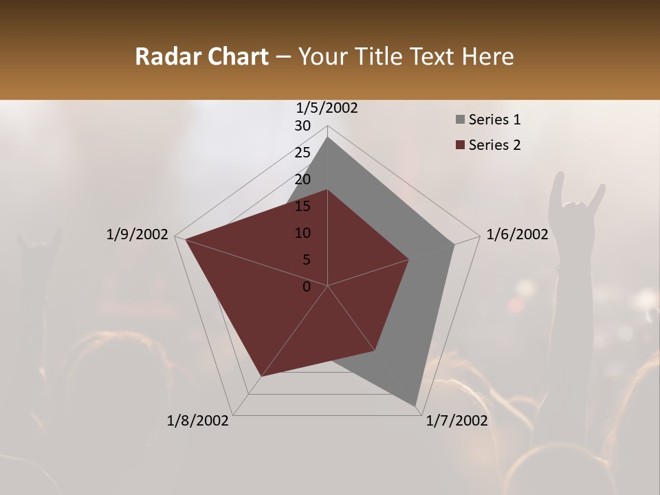 A Crowd Of People At A Concert Raising Their Hands PowerPoint Template