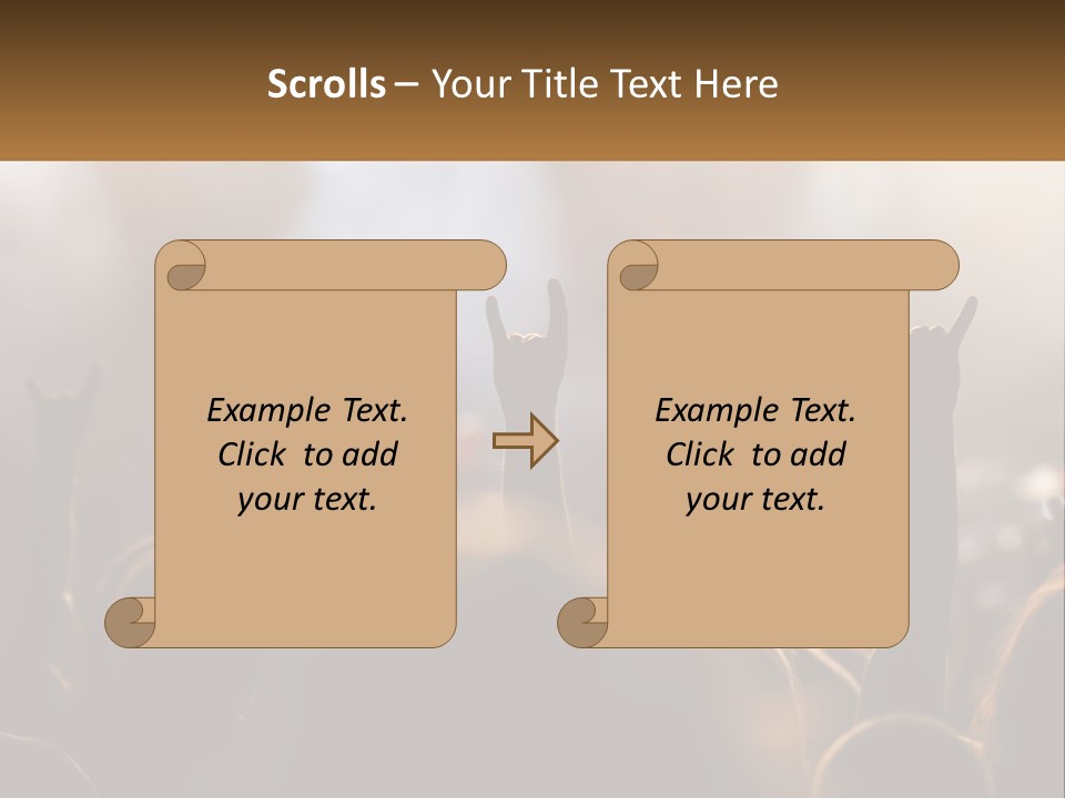 A Crowd Of People At A Concert Raising Their Hands PowerPoint Template